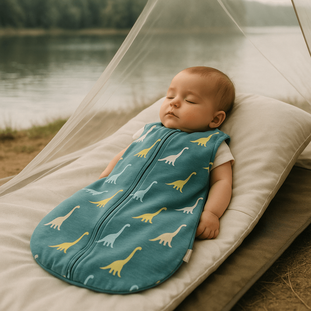 gigoteuse été paisible dinosaure bébé dort camping
