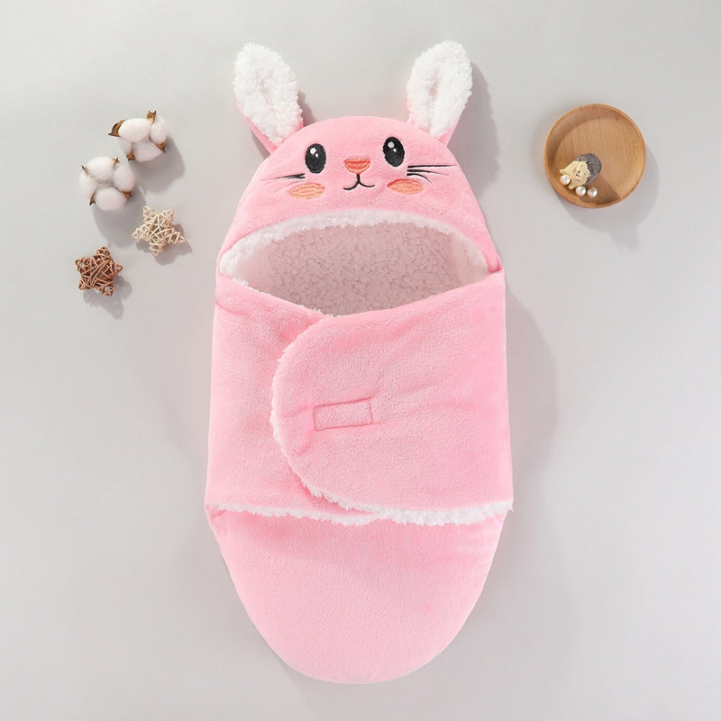 gigoteuse hiver câline capuche lapin rose
