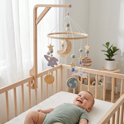 Mobile bebe mélodies douces cosmos bébé lit admire