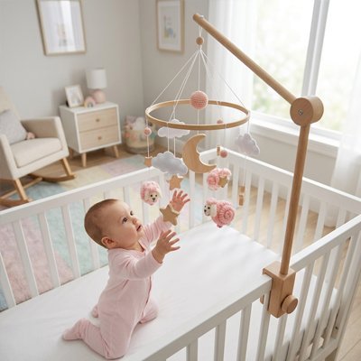 Mobile pour bébé douce nuit bébé genou attrape lune