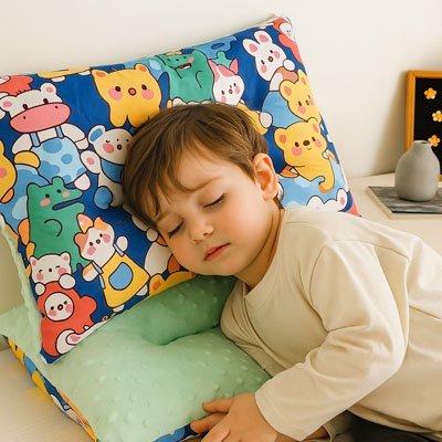 oreiller enfant ergonomique zoo enfant dort