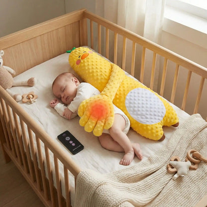peluche qui tapote bébé poussin sommeil apaisant bébé dort berceau