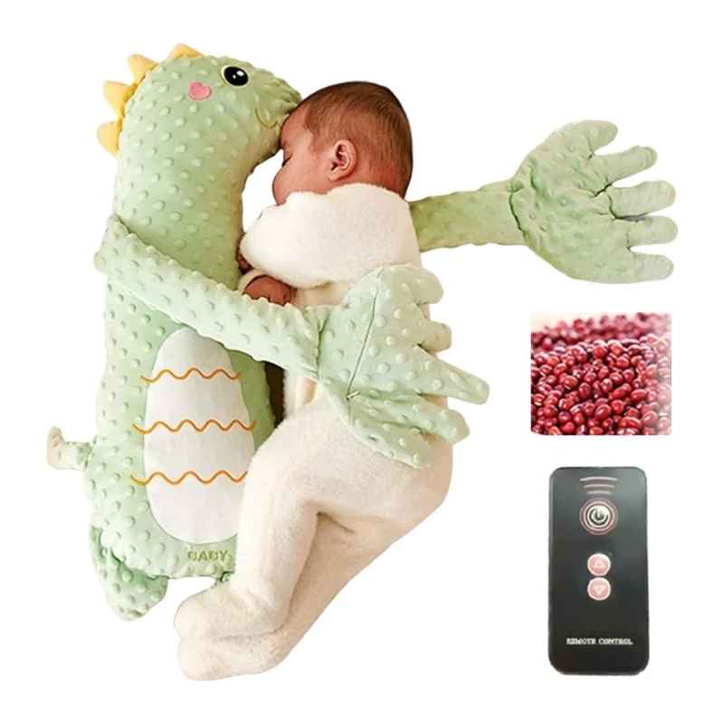 peluche tapote bébé dino anti colique bébé dort