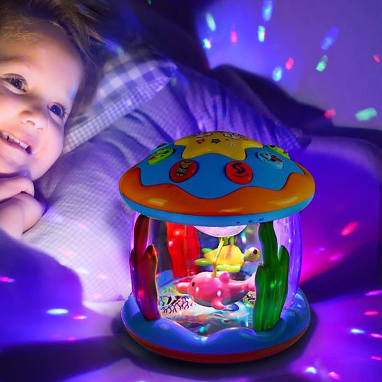 Projecteur veilleuse éveil sensoriel nuit calme bébé admire lumières nuit 
