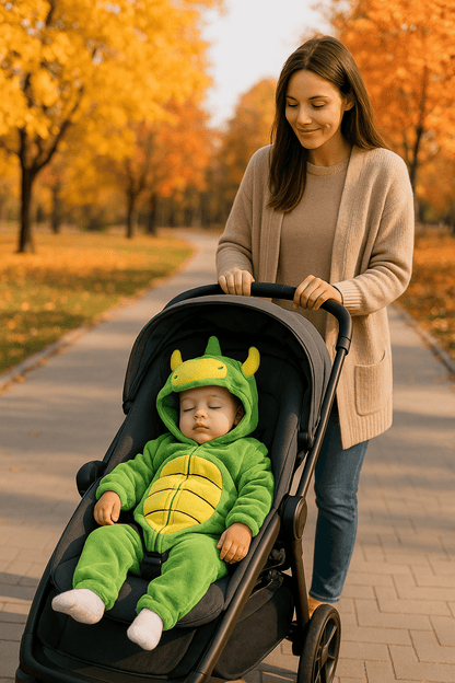 pyjama bébé garçon douce nuit dinosaure vert maman bébé poussette