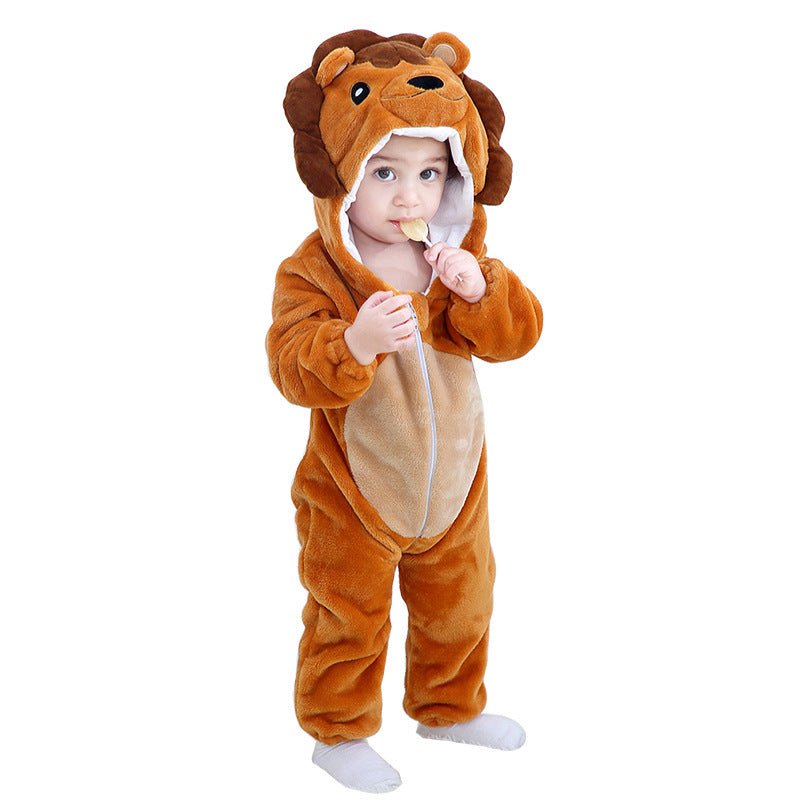 pyjama bébé garçon douce nuit lion brun garçon debout