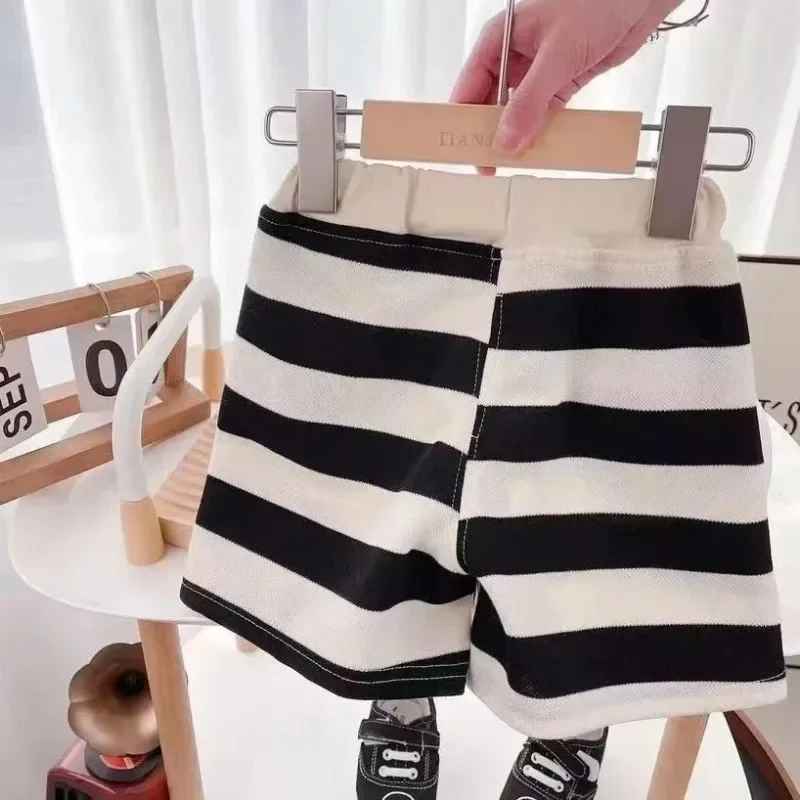 pyjama bébé léger coton rayé été short support