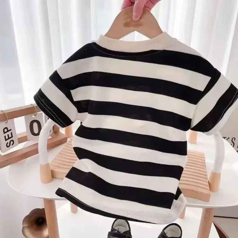 pyjama bébé léger coton rayé été t-shirt-démo