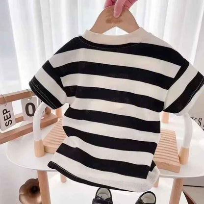 pyjama bébé léger coton rayé été t-shirt-démo