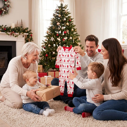 pyjamas bébé Noel coton douceur renne rouge blanc cadeau