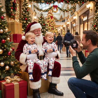pyjamas bébé Noel coton douceur renne rouge blanc photos