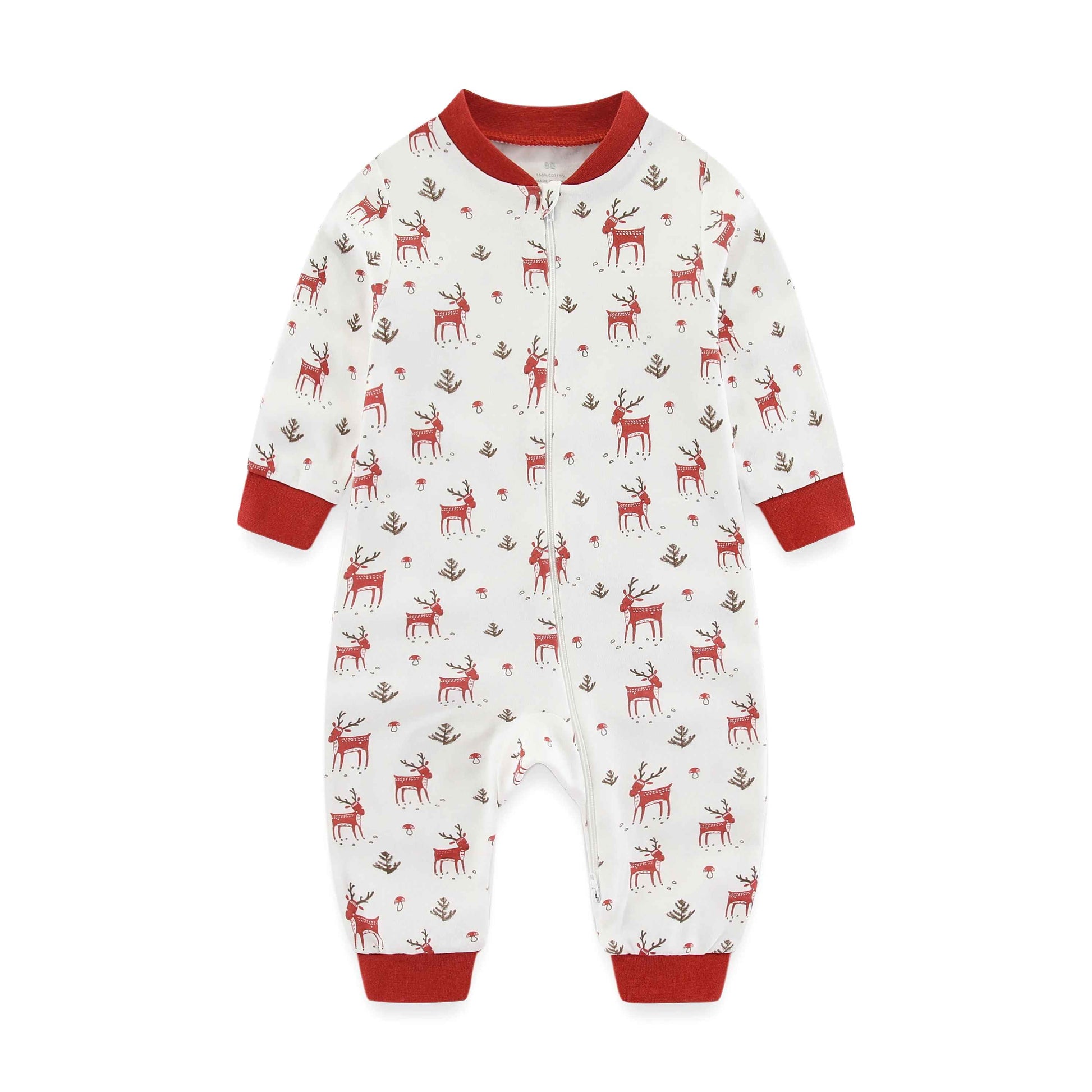 pyjamas bébé Noel coton douceur renne rouge blanc 