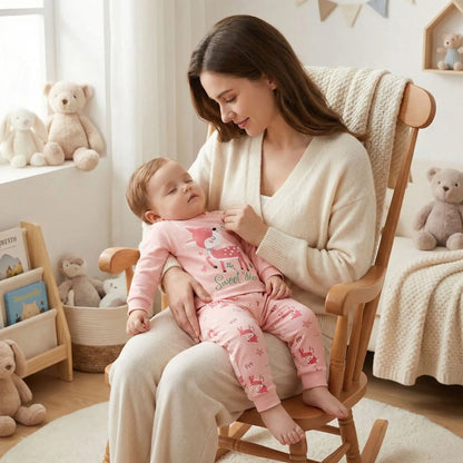 pyjama bébé renard douceur nocturne rose bébé dort bras mama