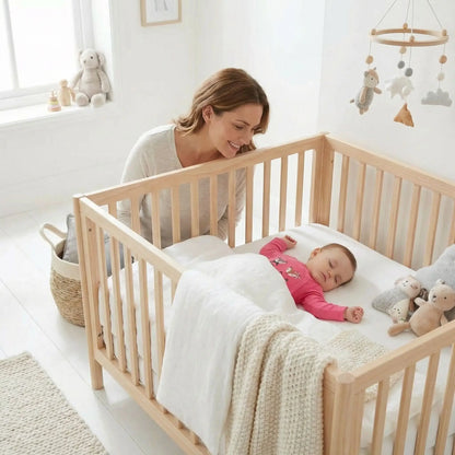 pyjama bébé renard nuits câlines rose bébé dort mama admire