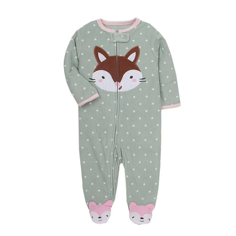 pyjama bébé renard polaire doux gris