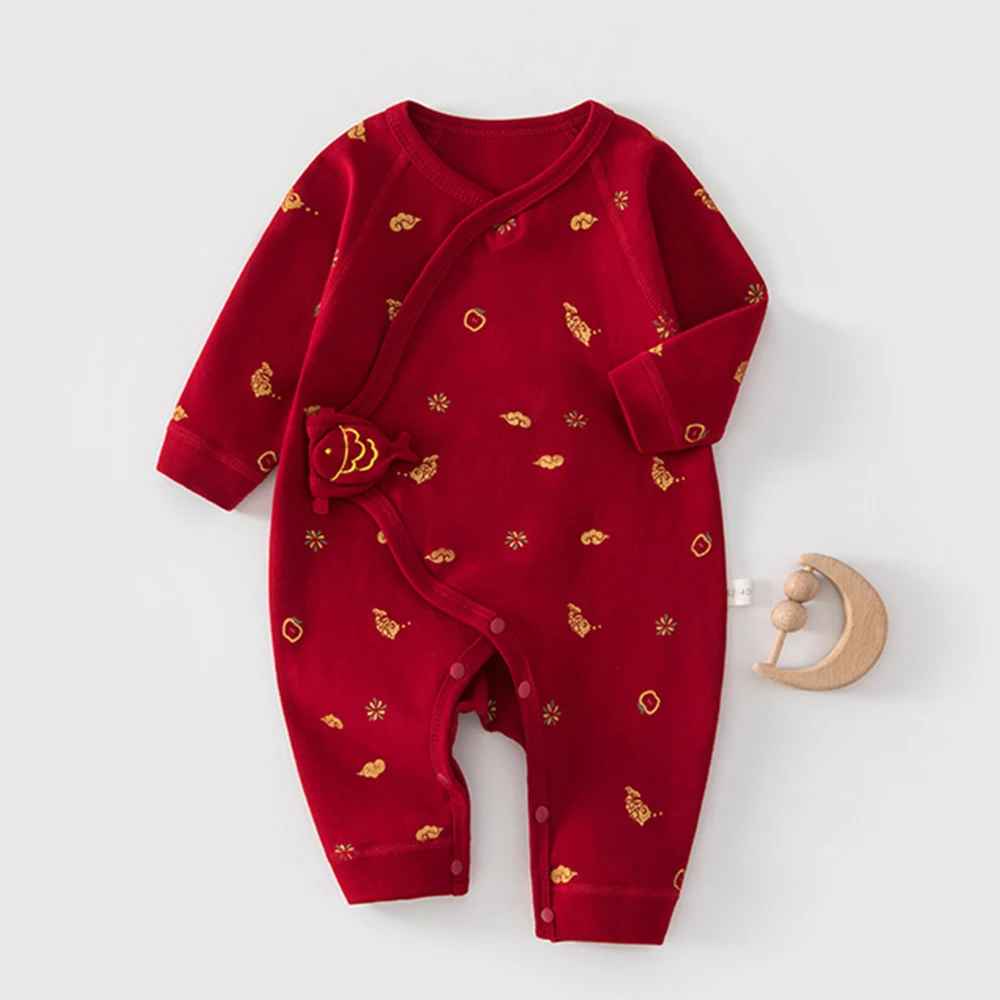 pyjama de noël bébé 100% coton Poisson élégant rouge
