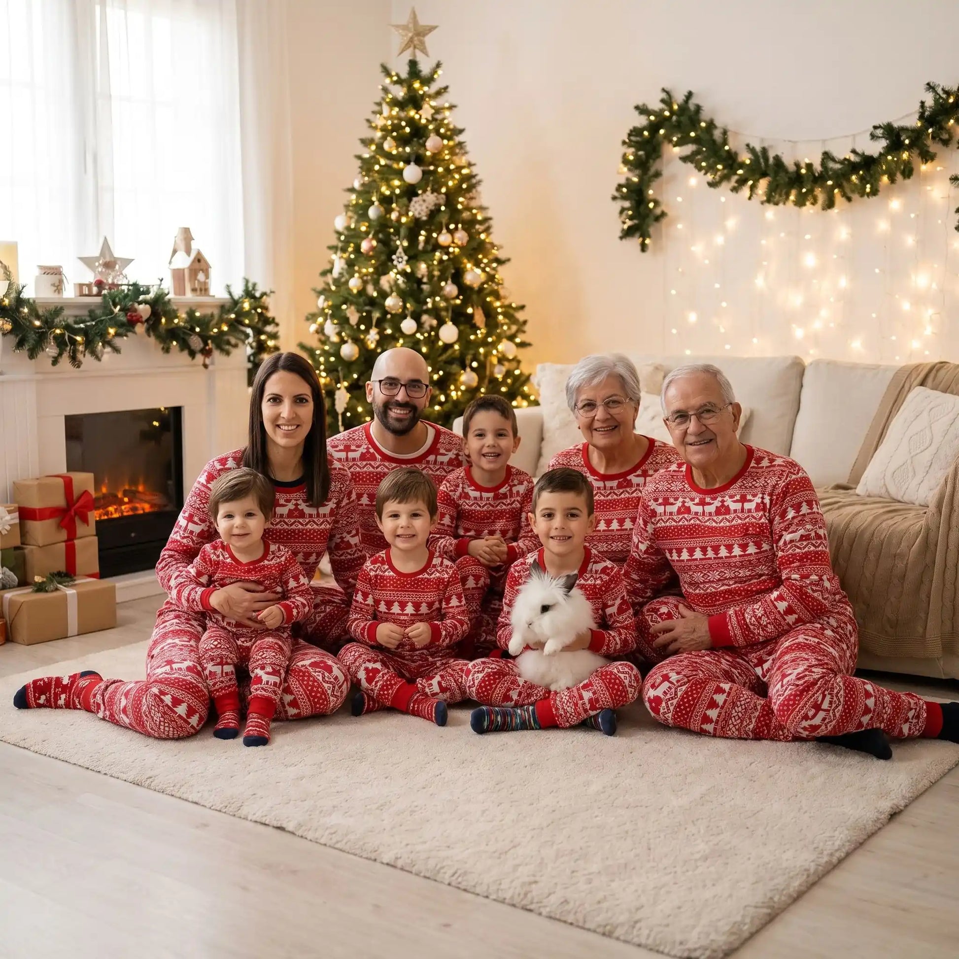 pyjama de noël famille assorti confort festif famille photos