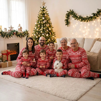 pyjama de noël famille assorti confort festif famille photos