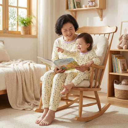 pyjama deux pièces bébé fille coton fleuri mère fille histoire