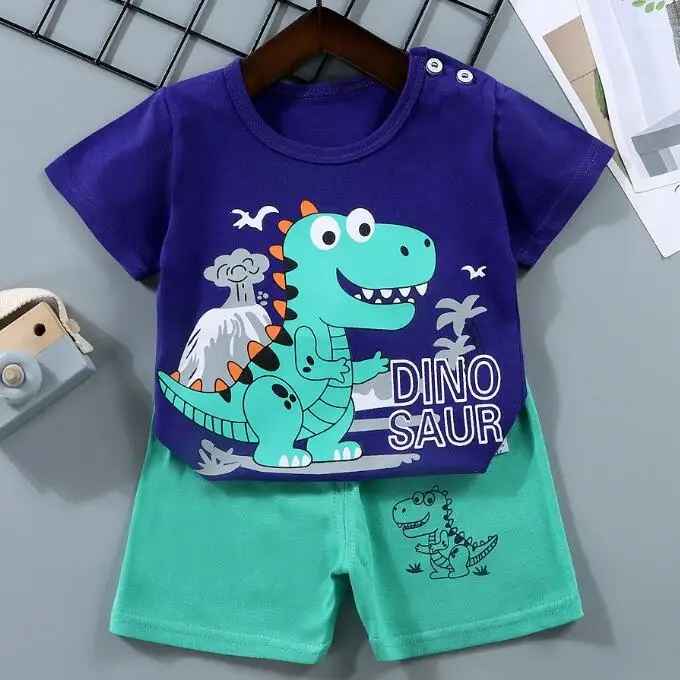 Pyjama léger bébé coton doux Dinosaure 2 pièces