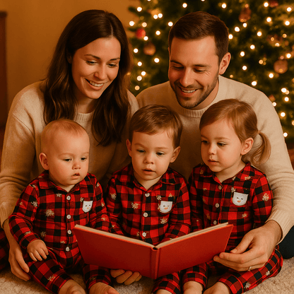 PYJAMA NOEL BEBE COTON DOUX PREMIER NOEL LECTURE HISTOIRE