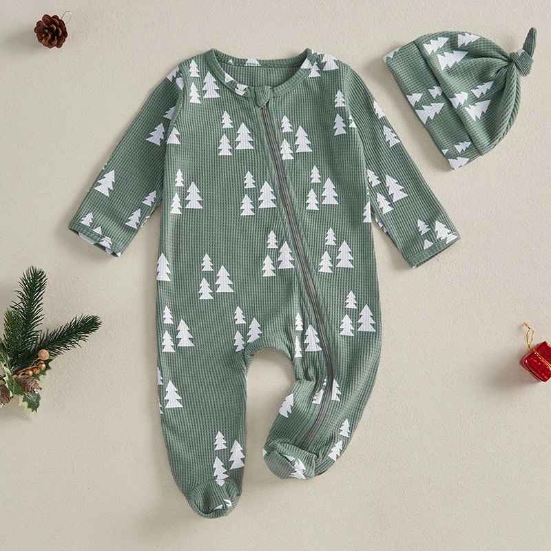 pyjama noël bébé coton doux sapin magique blanc sommeil serein bébé 