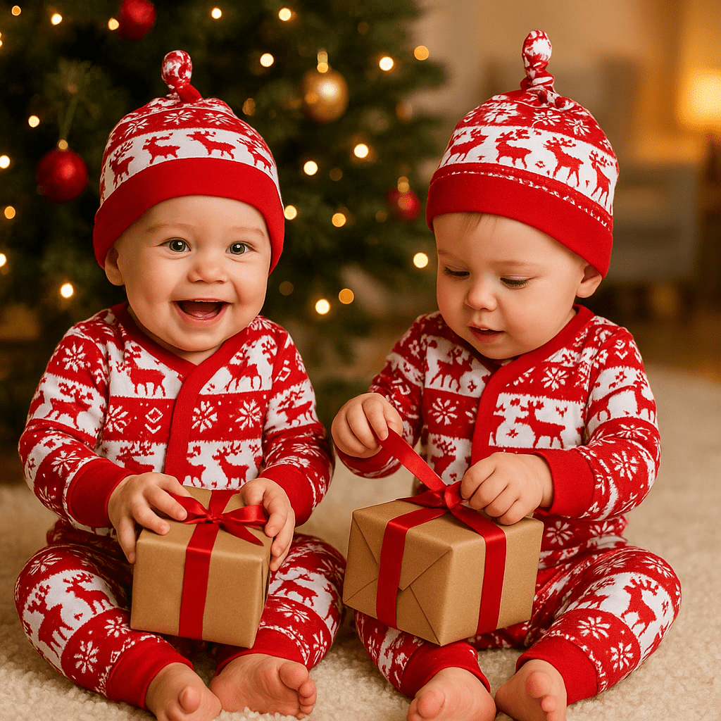 PYJAMA NOEL BEBE COTON RESPIRANT RENNES JUMEAUX CADEAUX