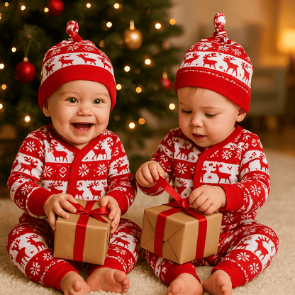 PYJAMA NOEL BEBE COTON RESPIRANT RENNES JUMEAUX CADEAUX