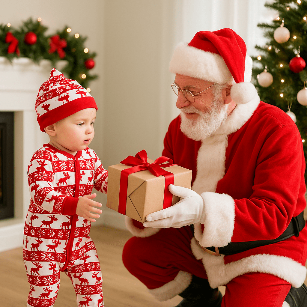 PYJAMA NOEL BEBE COTON RESPIRANT RENNES PERE NOEL CADEAU