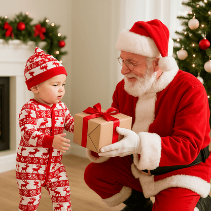 PYJAMA NOEL BEBE COTON RESPIRANT RENNES PERE NOEL CADEAU