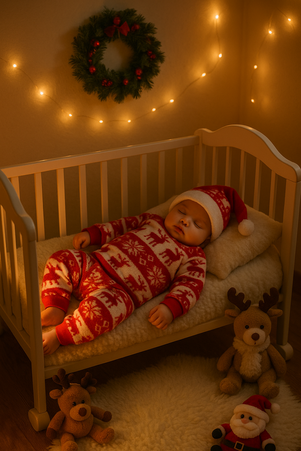 pyjama noël bébé douillet flanelle trois pièces bébé dort