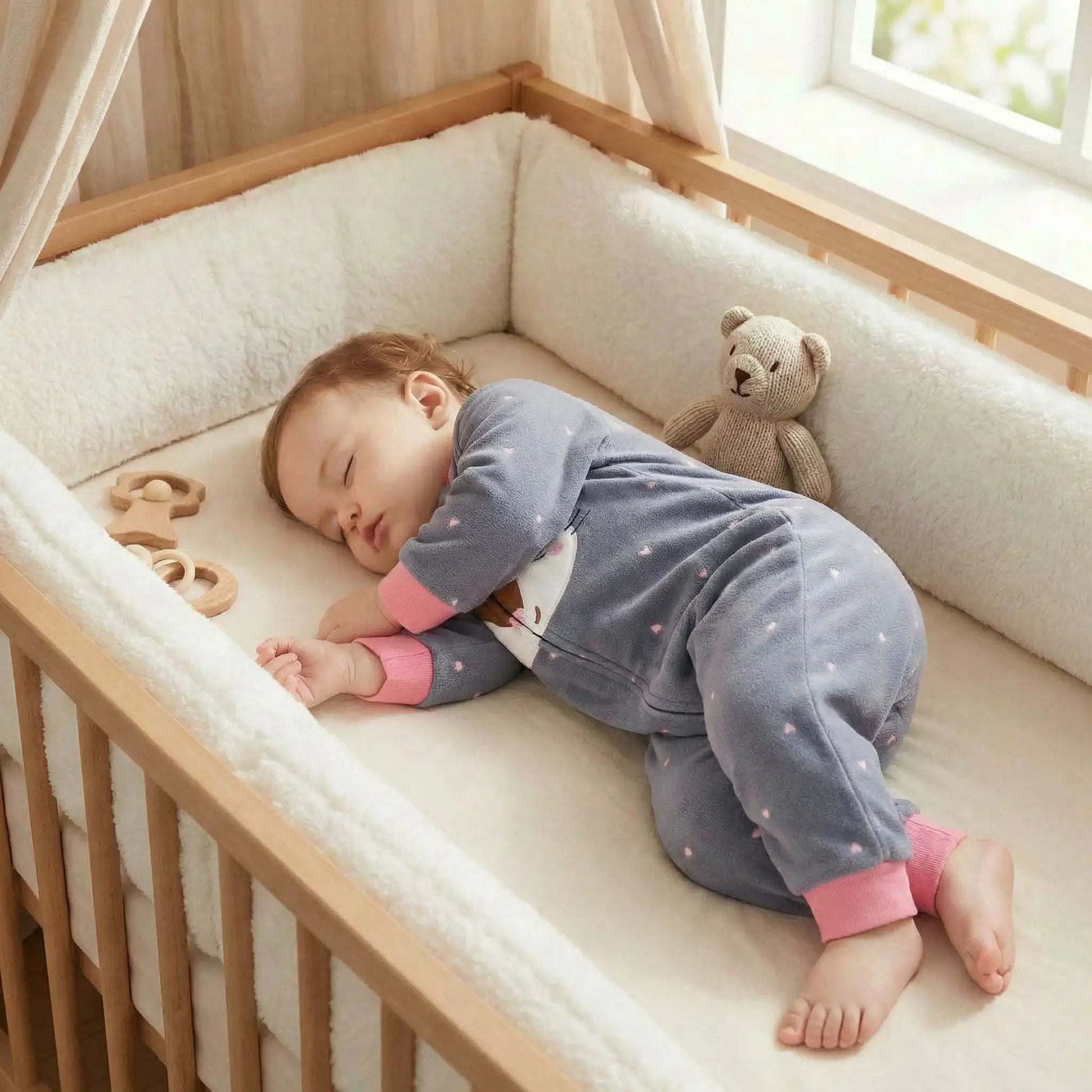 pyjama renard bébé polaire doux bébé marche quatre pattes