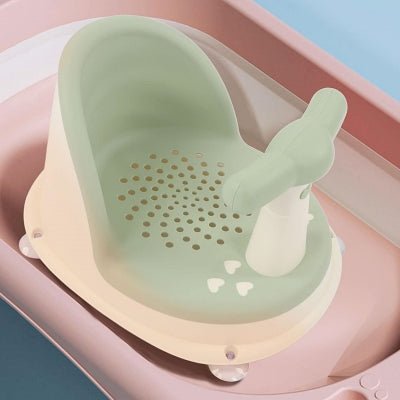 Siège de bain bébé ergonomique  sécurisé  vert démo