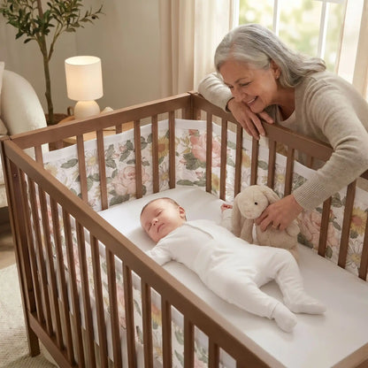 tour de lit bébé respirant Flory bébé dort mamy contente