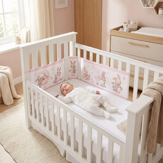 tour de lit bébé respirant lapin Douceair bébé dort