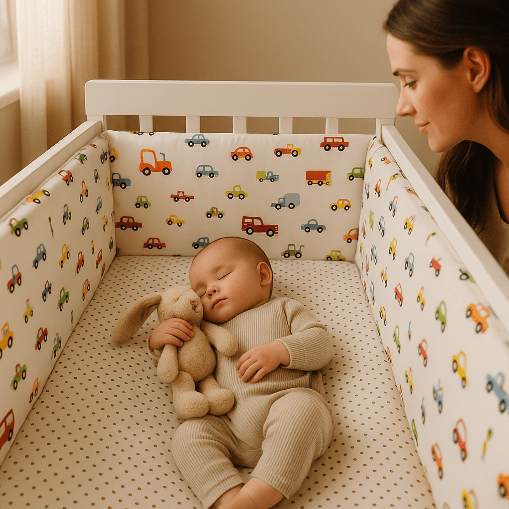 tour de lit monobloc auto bébé dort