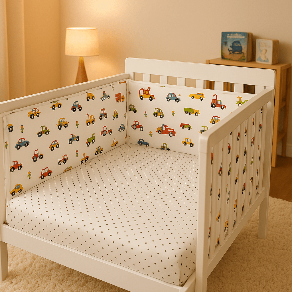 tour de lit monobloc autos chambre enfant