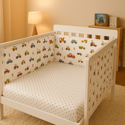 tour de lit monobloc autos chambre enfant