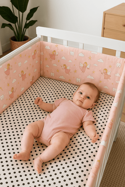 tour de lit monobloc bébé couché sur le dos