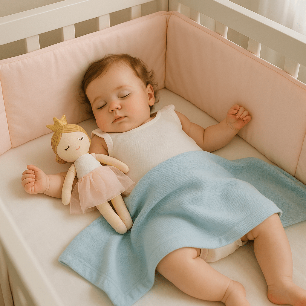 tour de lit monobloc féé bébé dort doudou