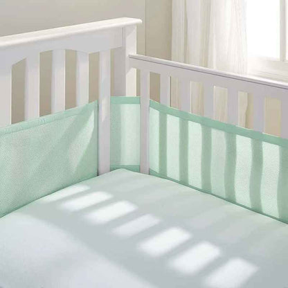 tour de lit respirant 2 pièces  tissus aéré 3D vert