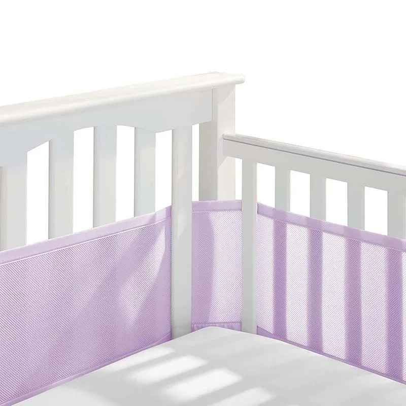 tour de lit respirant 2 pièces  tissus aéré 3D violet