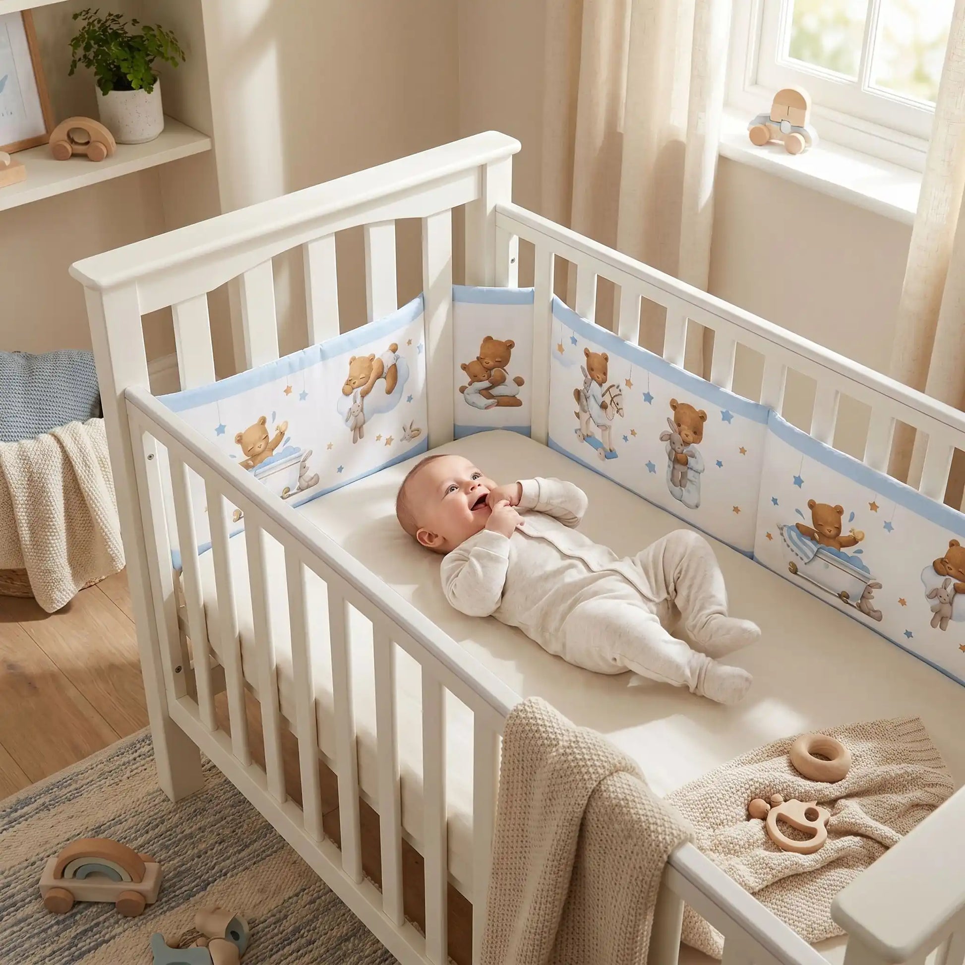tour de lit bébé mailles sécurisante Ourson zen bébé joyeux