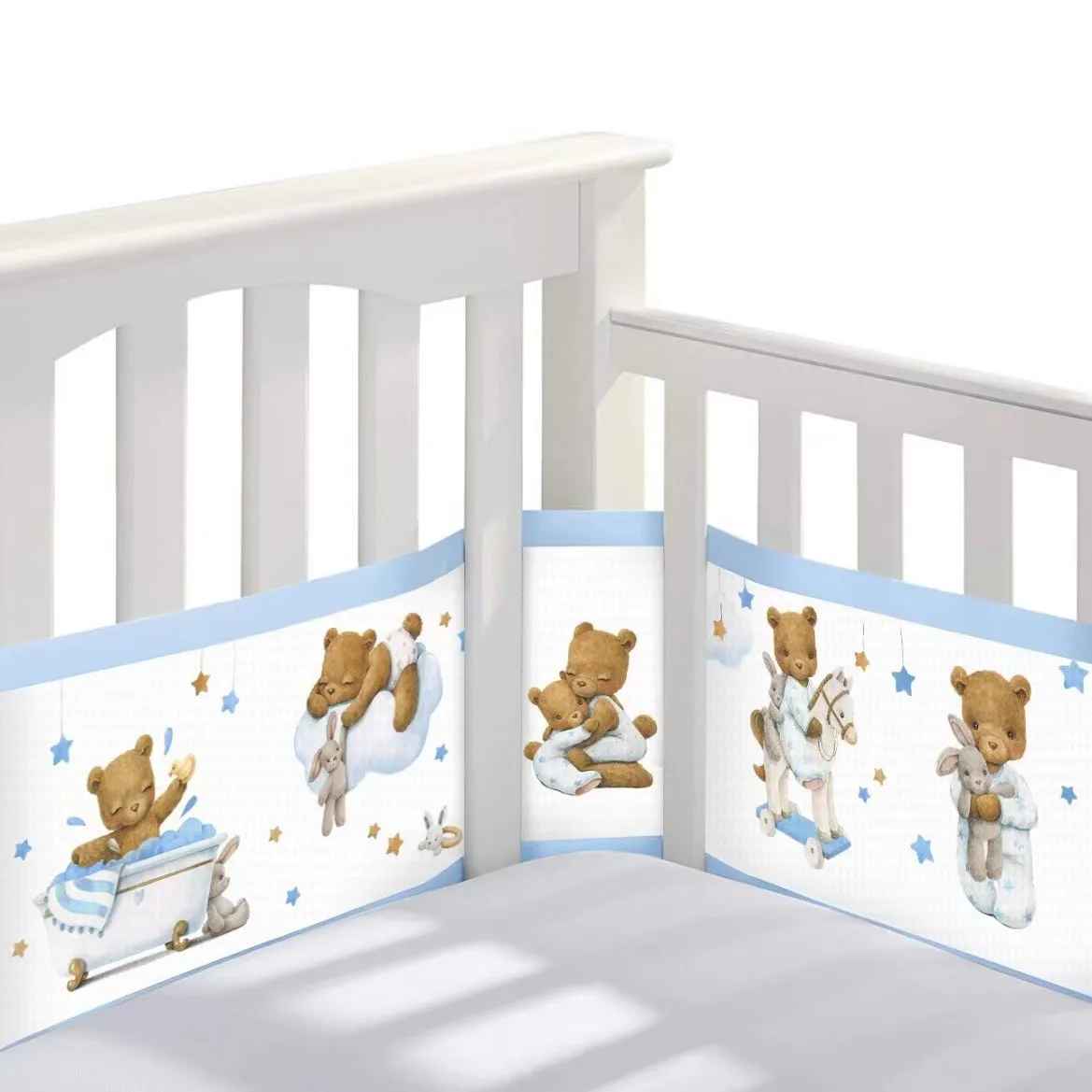tour de lit bébé mailles sécurisante Ourson zen