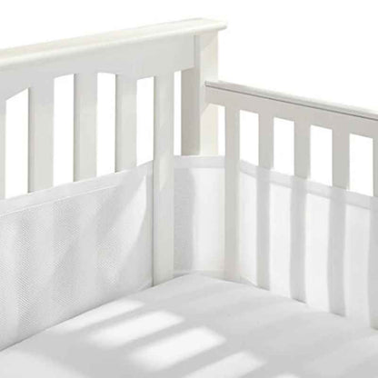 tour de lit respirant sécurité transparente réconfort blanc berceau