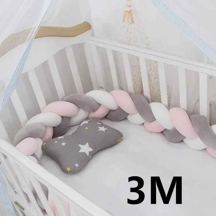 tour de lit tresse coton douceur protecteur 2m