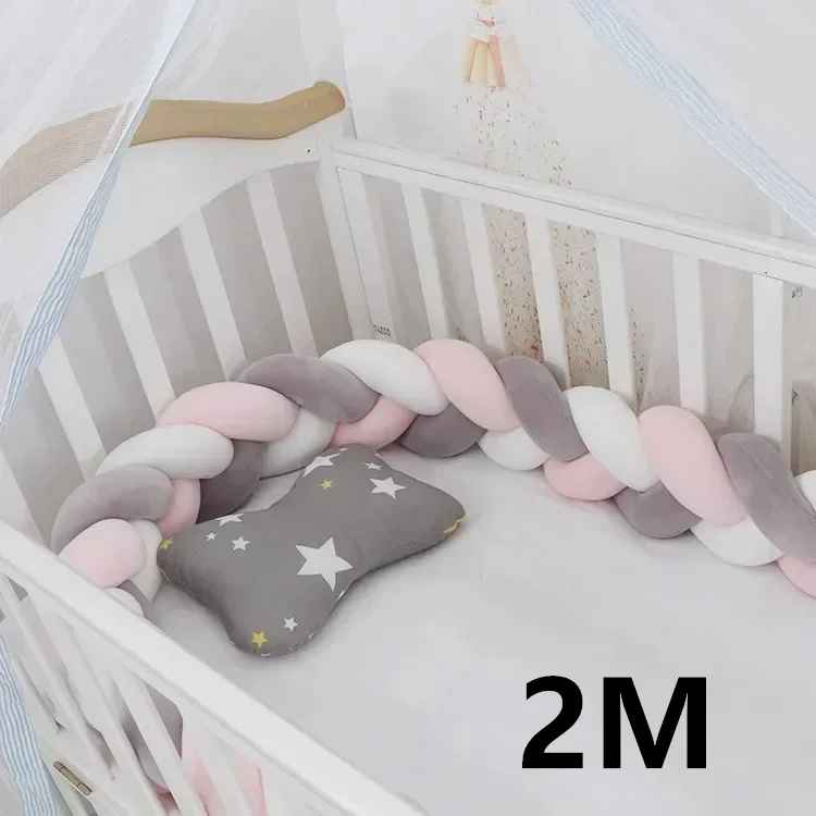 tour de lit tresse coton douceur protecteur 3m