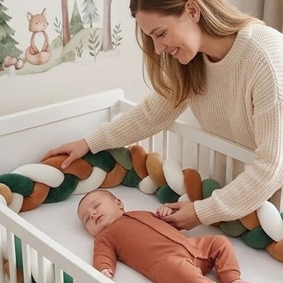 Tresse de lit douce et sécurisante multicolore