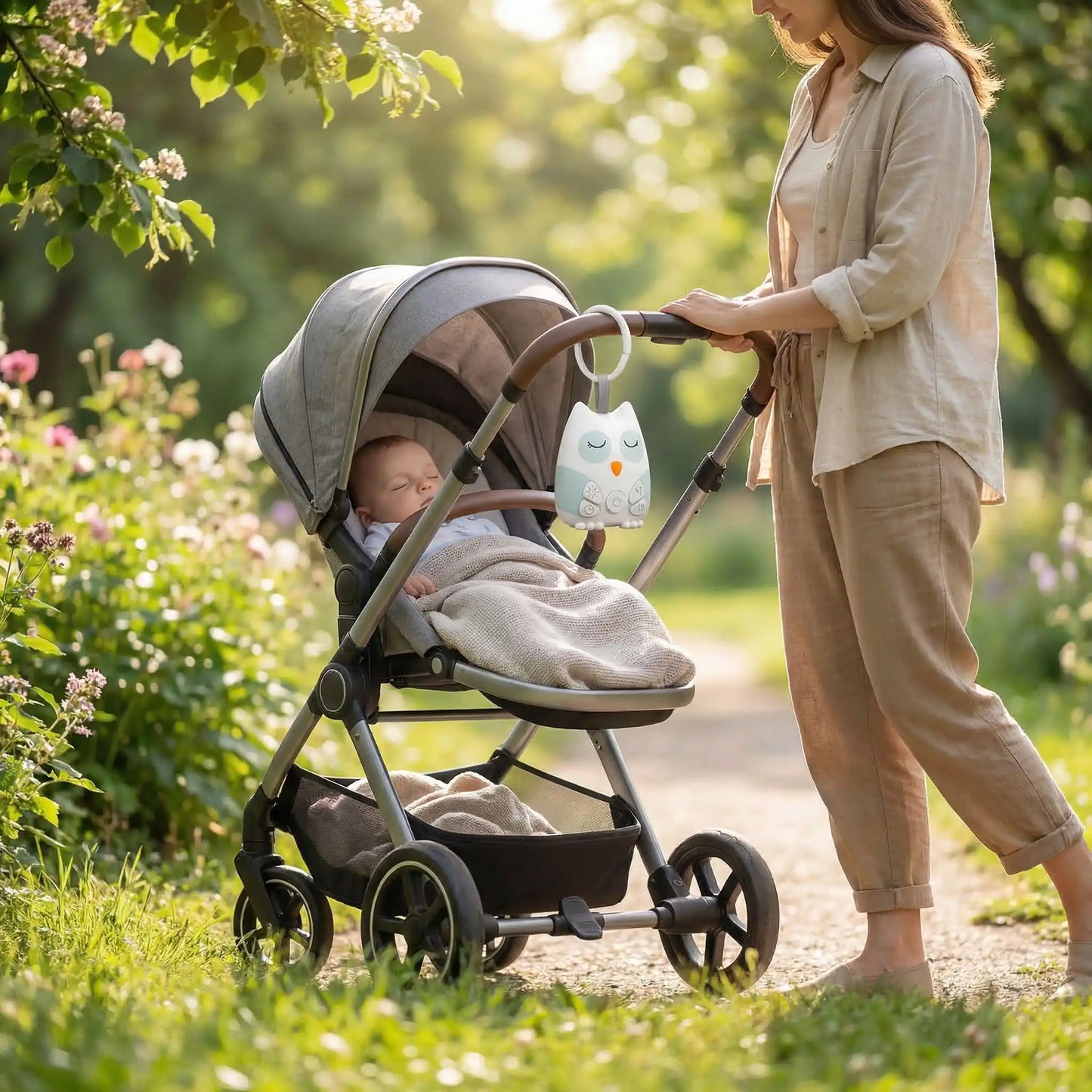 veilleuse bébé bruit blanc détection pleurs hiboux bébé dort poussette