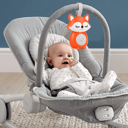 veilleuse bébé bruit blanc renard portable accrochée siège bébé sécurisé